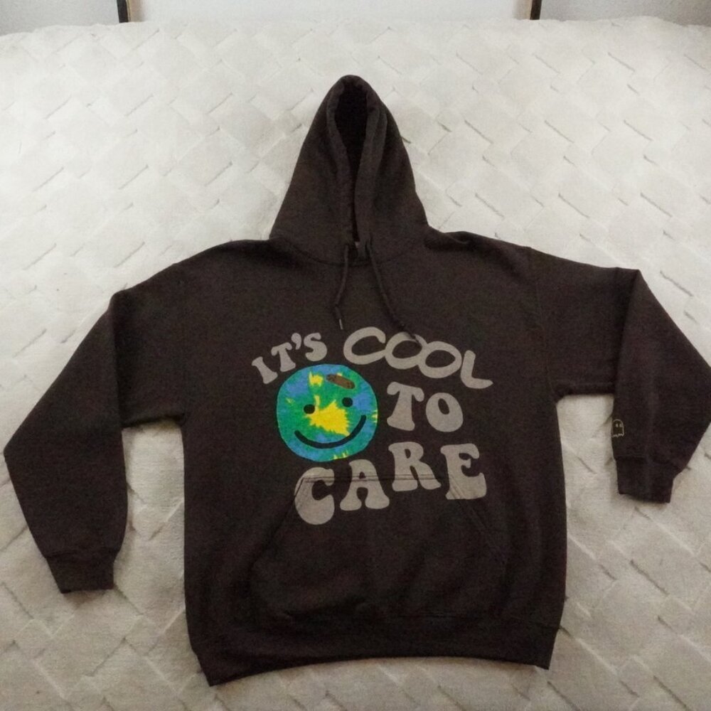 Lonely Ghost It’s 2021 It’s Cool To Care Pullover Hoodie Oversized Large